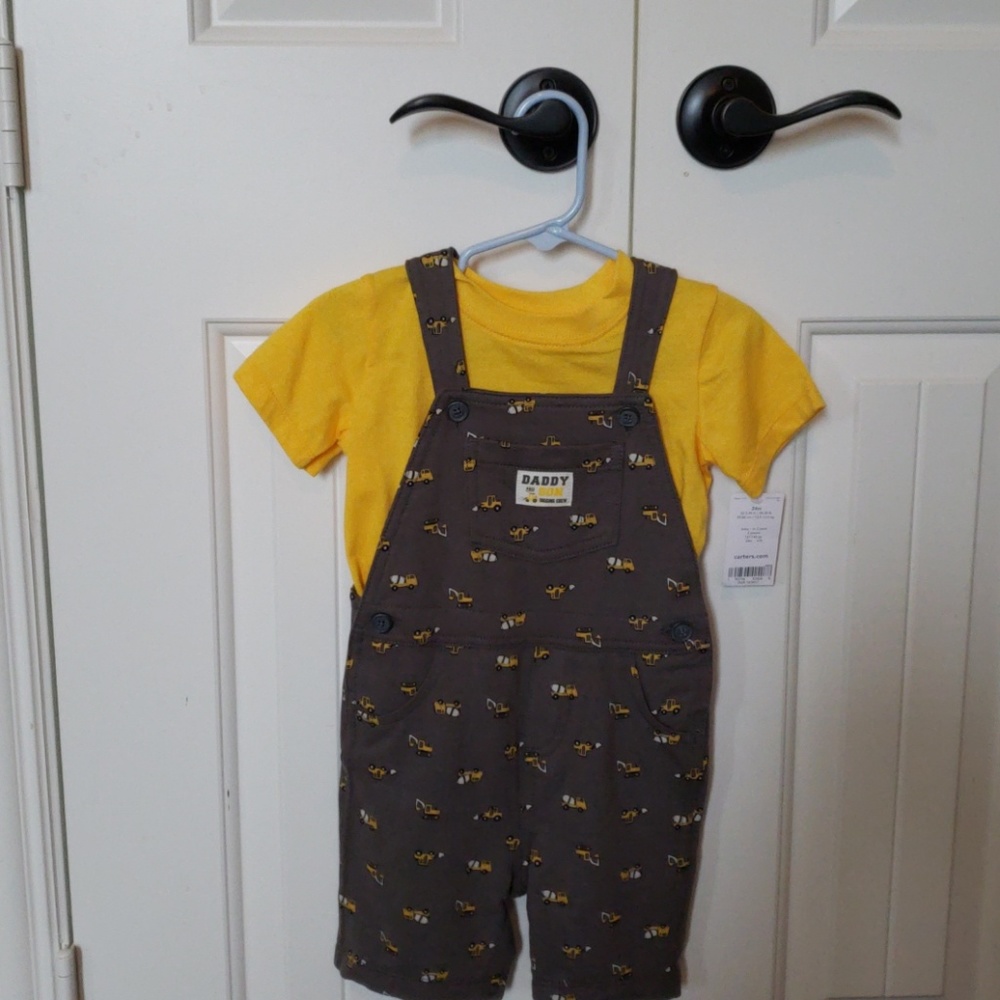 Carters 2 piece overall set for kids.